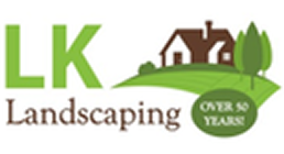 Logo featuring house, trees, and text